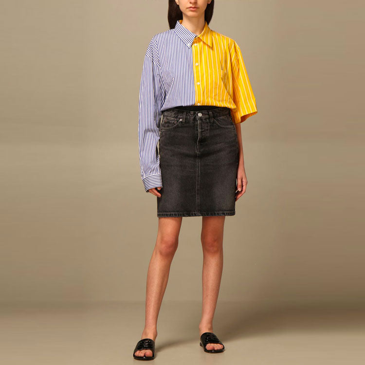 (WMNS) Balenciaga SS21 Skirt 'Grey Denim' 657637TBP471440