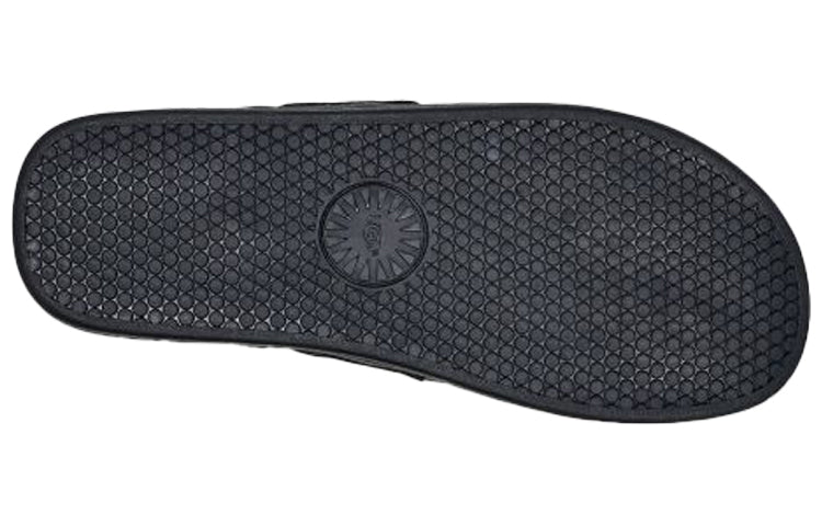 UGG Seaside Flip Leather Cowhide Slipper Black 1102690-BLK