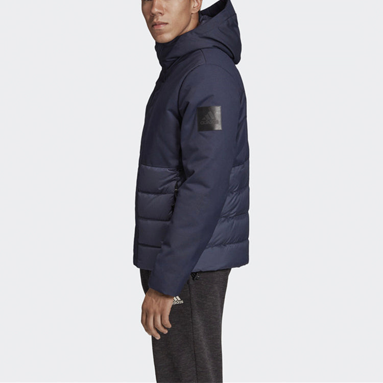 adidas Outdoor protection against cold Stay Warm hooded down Jacket Blue DZ1407