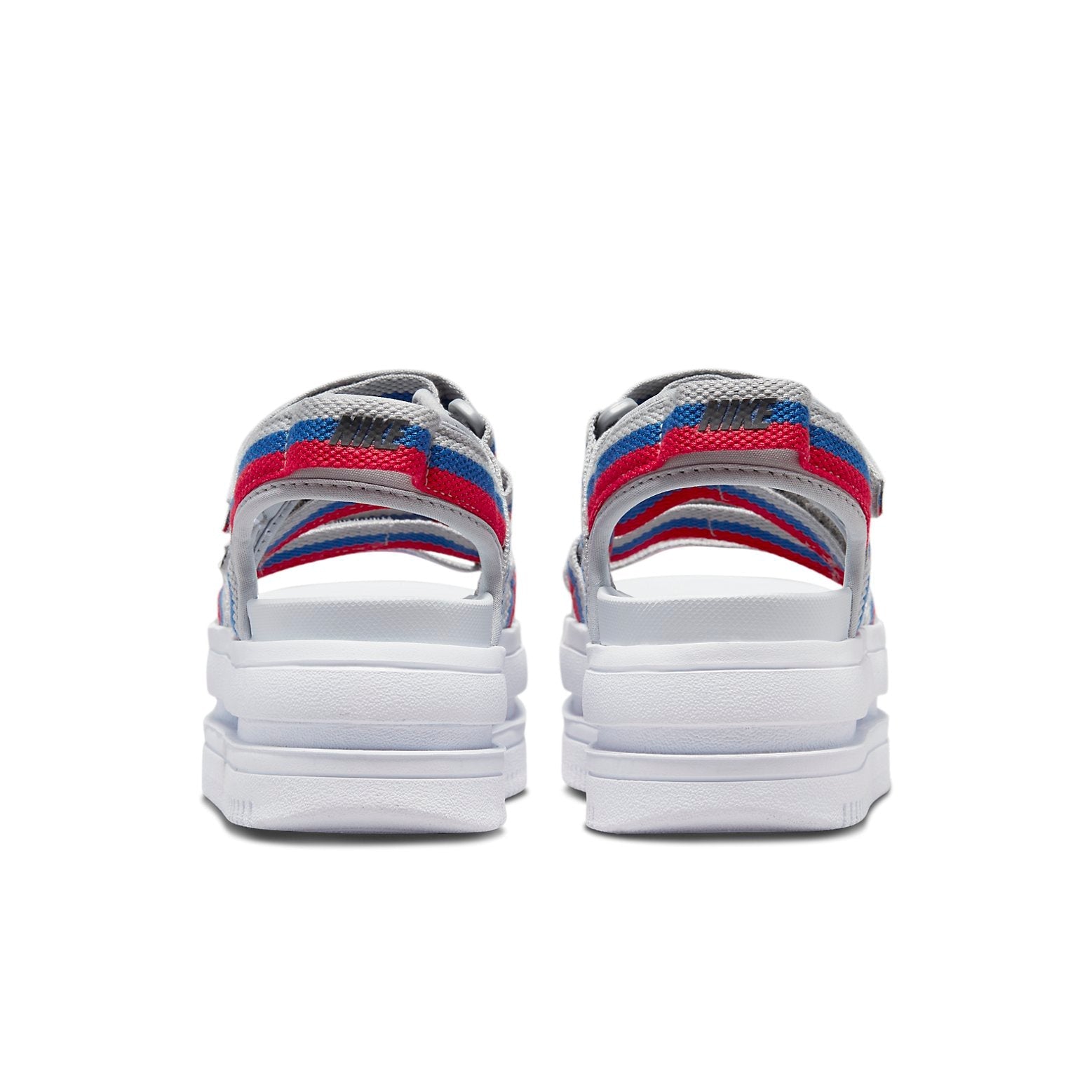 (WMNS) Nike Icon Classic Velcro Thick Sole Stylish Sports White Blue Red Sandals 'White Blue Red' DH0223-003