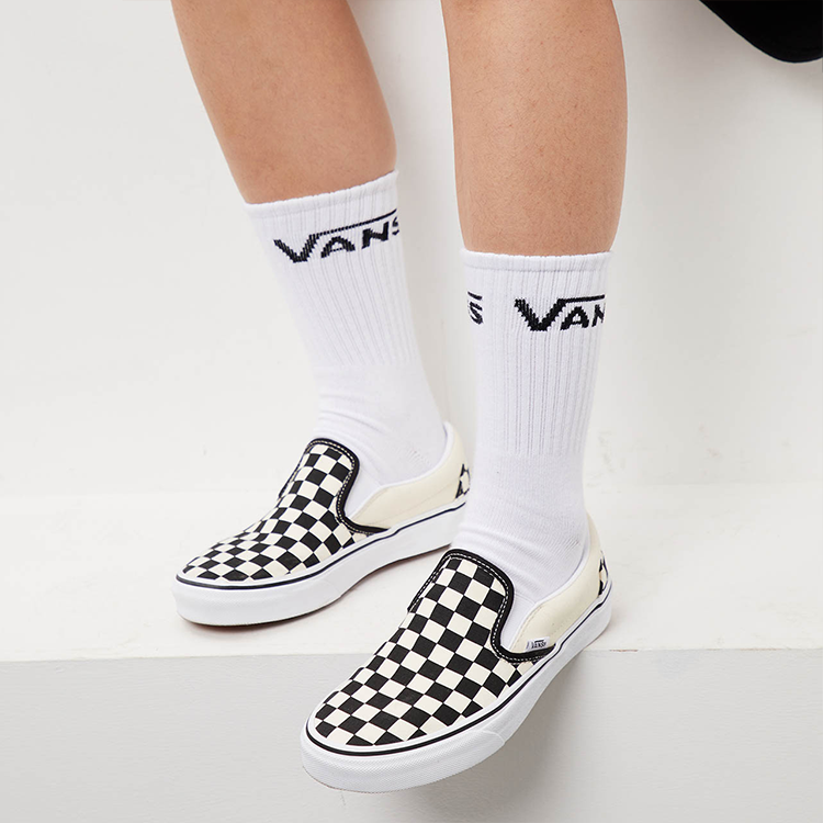 Vans AP CN Skate Crew Socks 'White Black' VN0A341NWHT