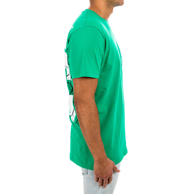 Off-White Green Fence Arrows T-Shirt Arrow Printing Short Sleeve OMAA027S201850024401