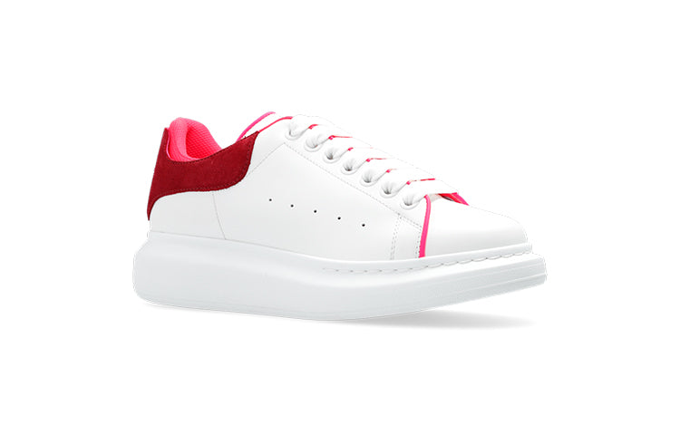 (WMNS) Alexander McQueen Oversized Sneaker 'White Velvet Fuchia' 755621WIDJZ8709
