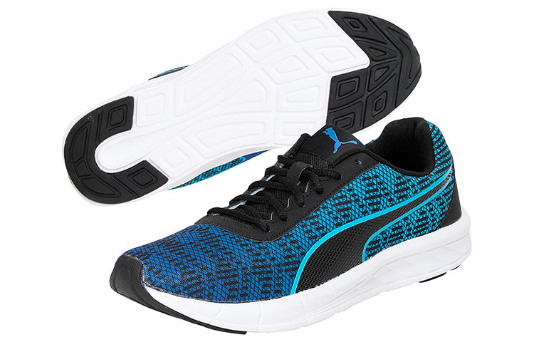 (WMNS) PUMA Comet Ipd Low Running Shoes Black/White/Blue 364763-05