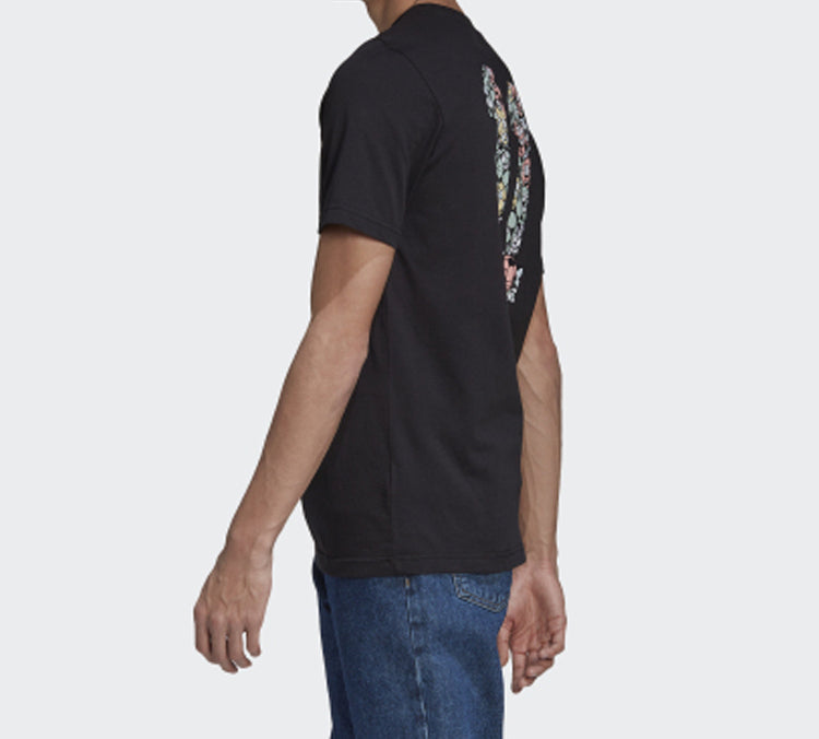 adidas Lil Stripe Nmbr Soccer/Football Printing Short Sleeve Black GE4686
