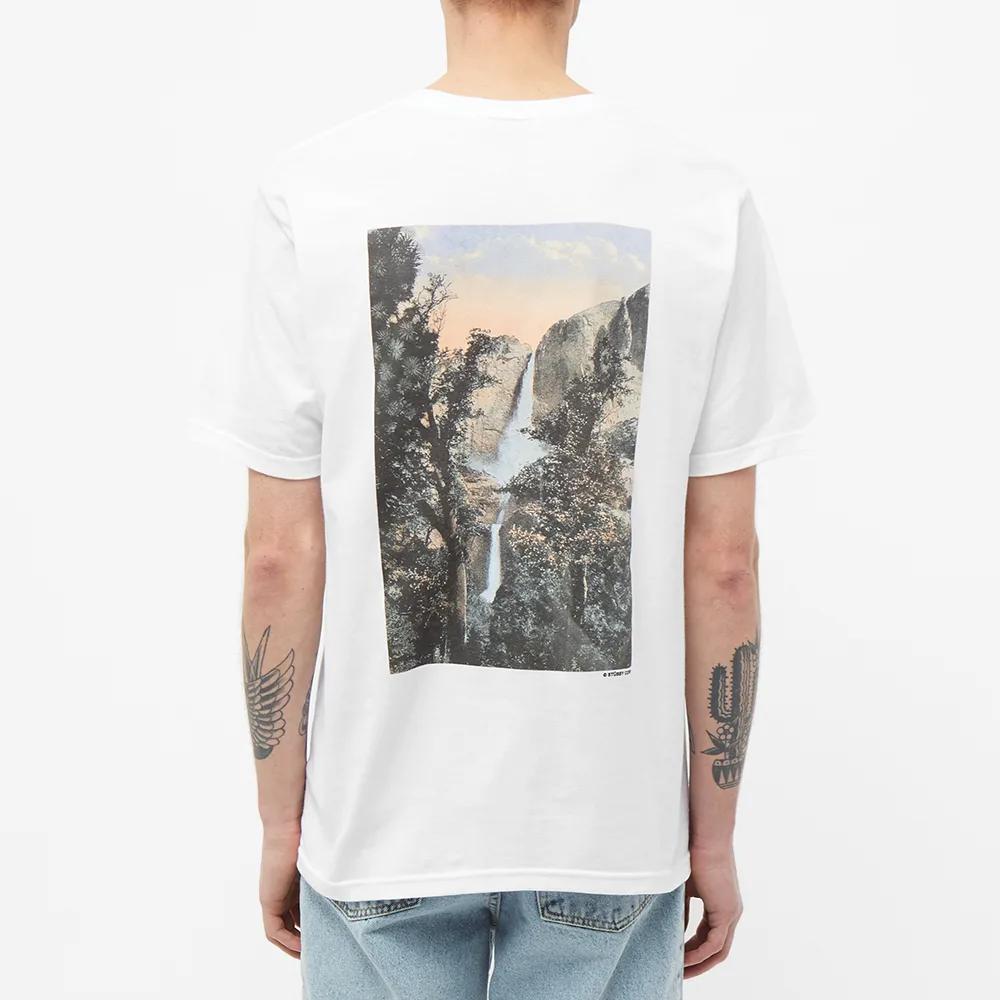 Stussy Falls Tee Classic Poster Short Sleeve Unisex White 1904475-WHITE