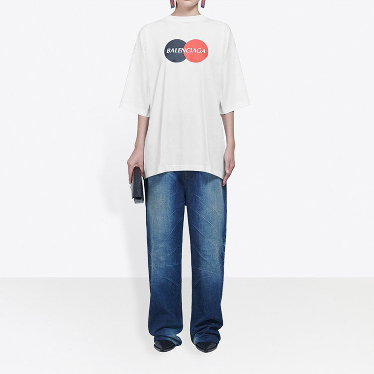 Balenciaga Retro Uniform Loose Design Short Sleeve White 620941TIV799000