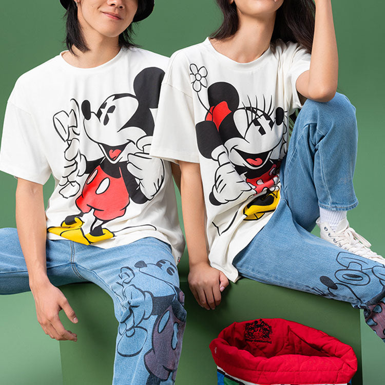 Levis x Disney Crossover Mickey Round Neck Short Sleeve Unisex White A0612-0001