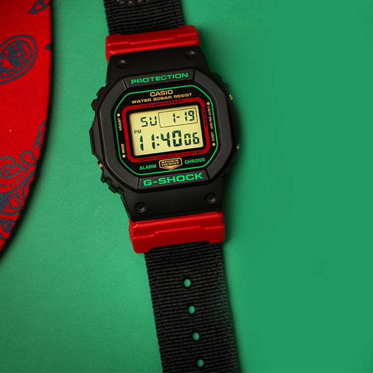 CASIO G-Shock Square 'Black Red' DW-5600THC-1