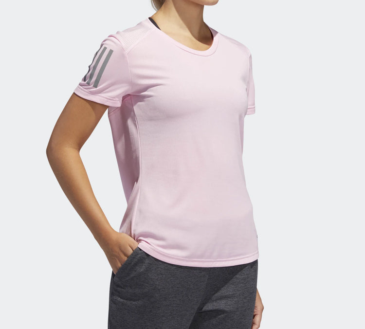 (WMNS) adidas Own The Run Tee Sports Short Sleeve Pink DQ2633