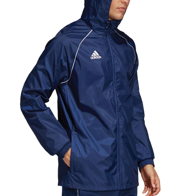 Men's adidas Logo Alphabet Printing Hooded Jacket Blue CV3694