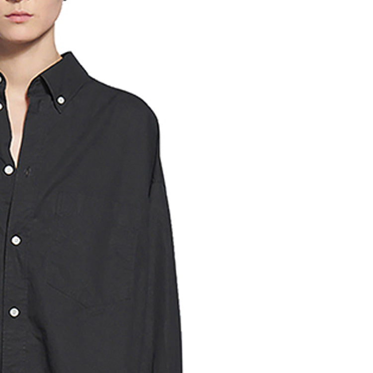 (WMNS) Balenciaga Oversize Shirt 'Black' 675499TKM021000