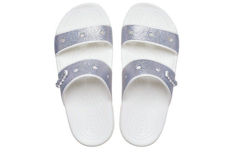 Crocs Classic Casual Fashion Unisex Silver Slippers 207769-90H