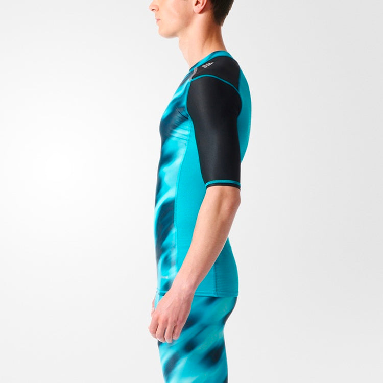 adidas Training Sports Round Neck T-Shirt 'Blue' BK3551