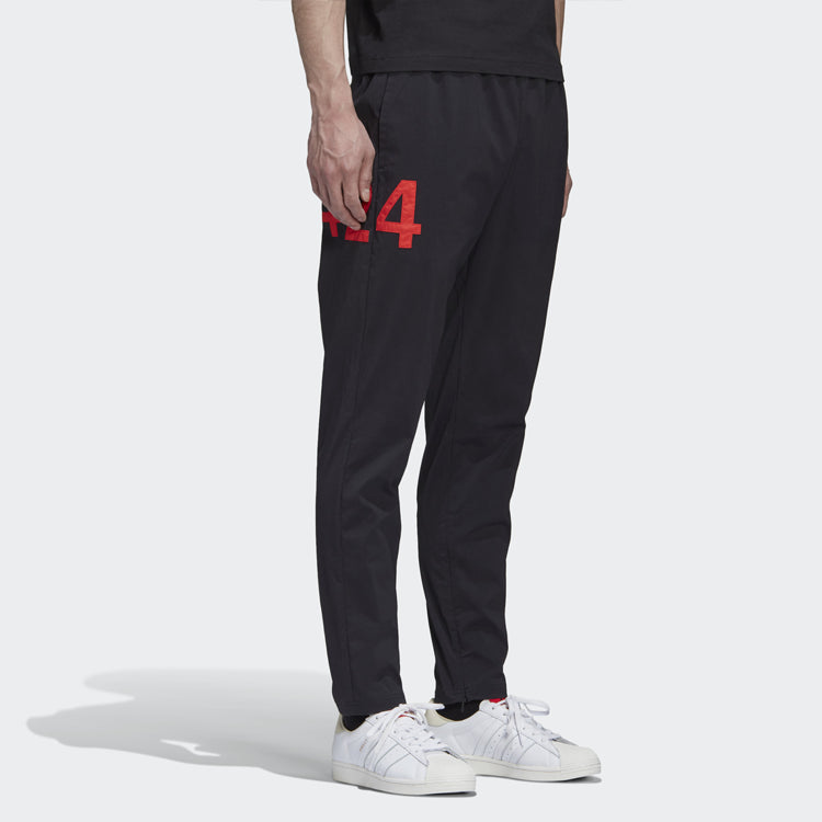 adidas originals x 424 Track Pants Crossover Asymmetric Sports Pants Black FS6234