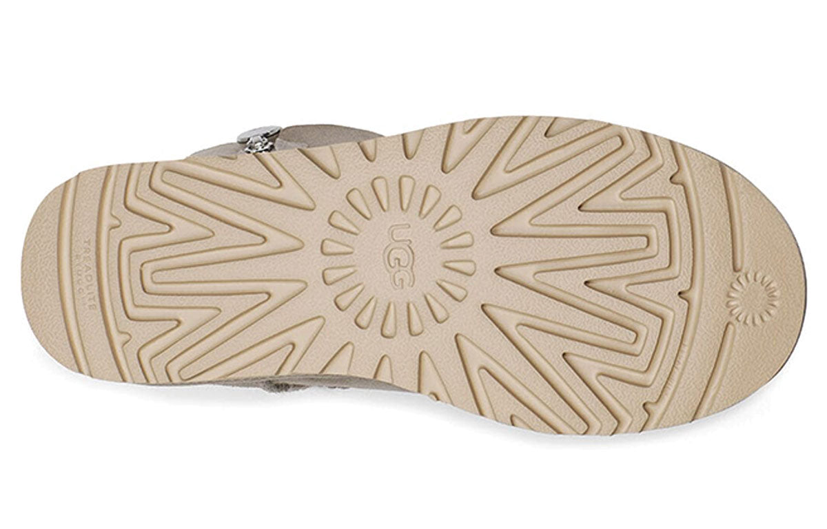 (WMNS) UGG Bailey Zip Short Stay Warm Cozy Gray 1112480-GOA