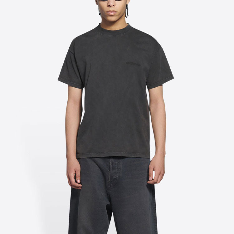 Balenciaga Logo T-Shirt Medium Fit 'Grey' 612966TLVB91146