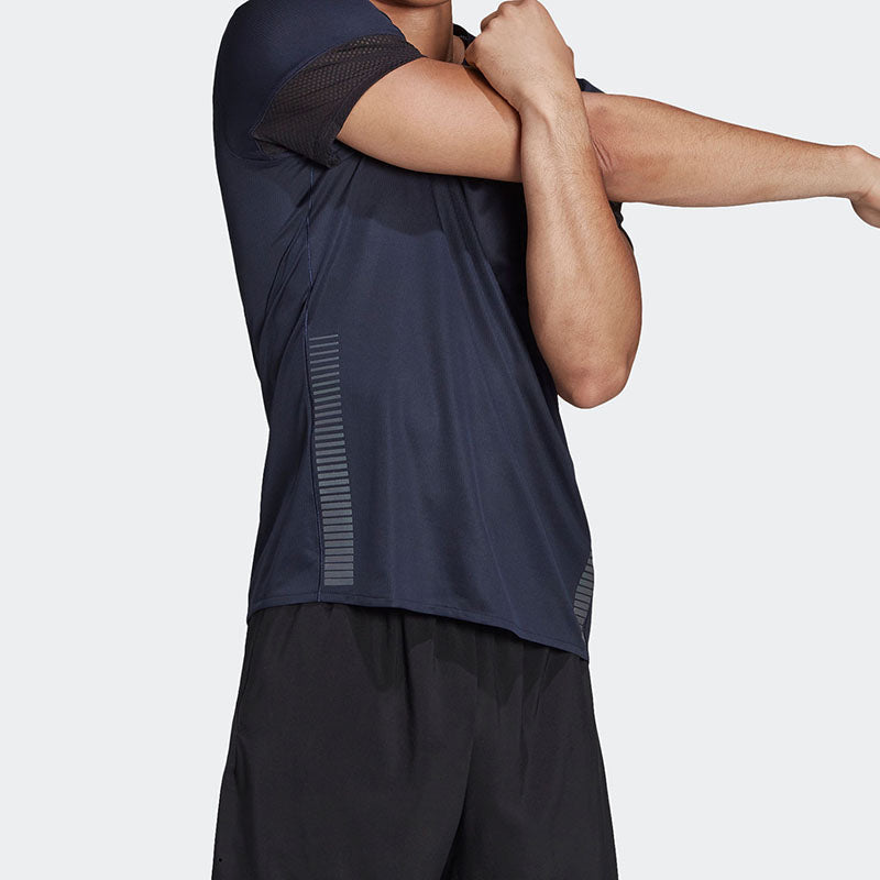 adidas 25/7 Rise Up N Run Parley Tee 'Blue' EK2861
