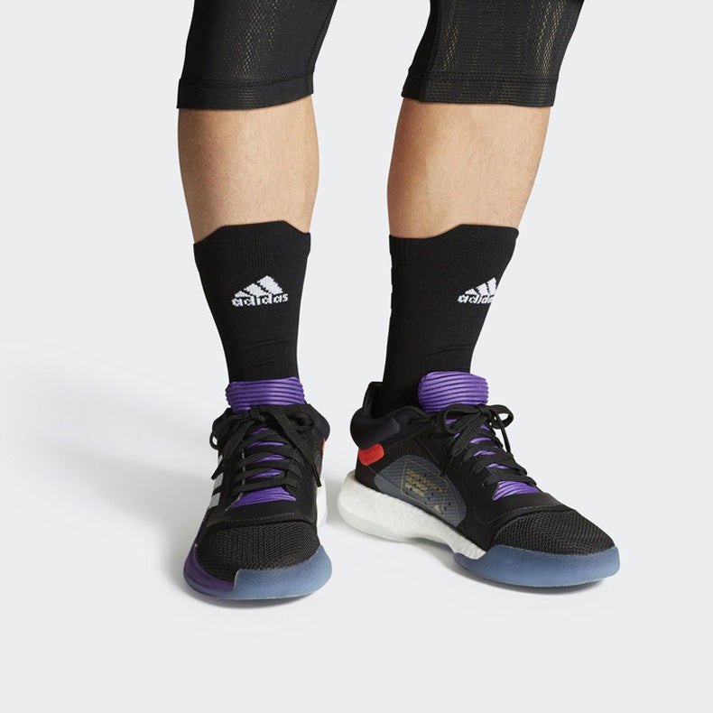 (WMNS) adidas Marquee Boost Low 'Core Black/Solar Red/Active Purple' EE8571