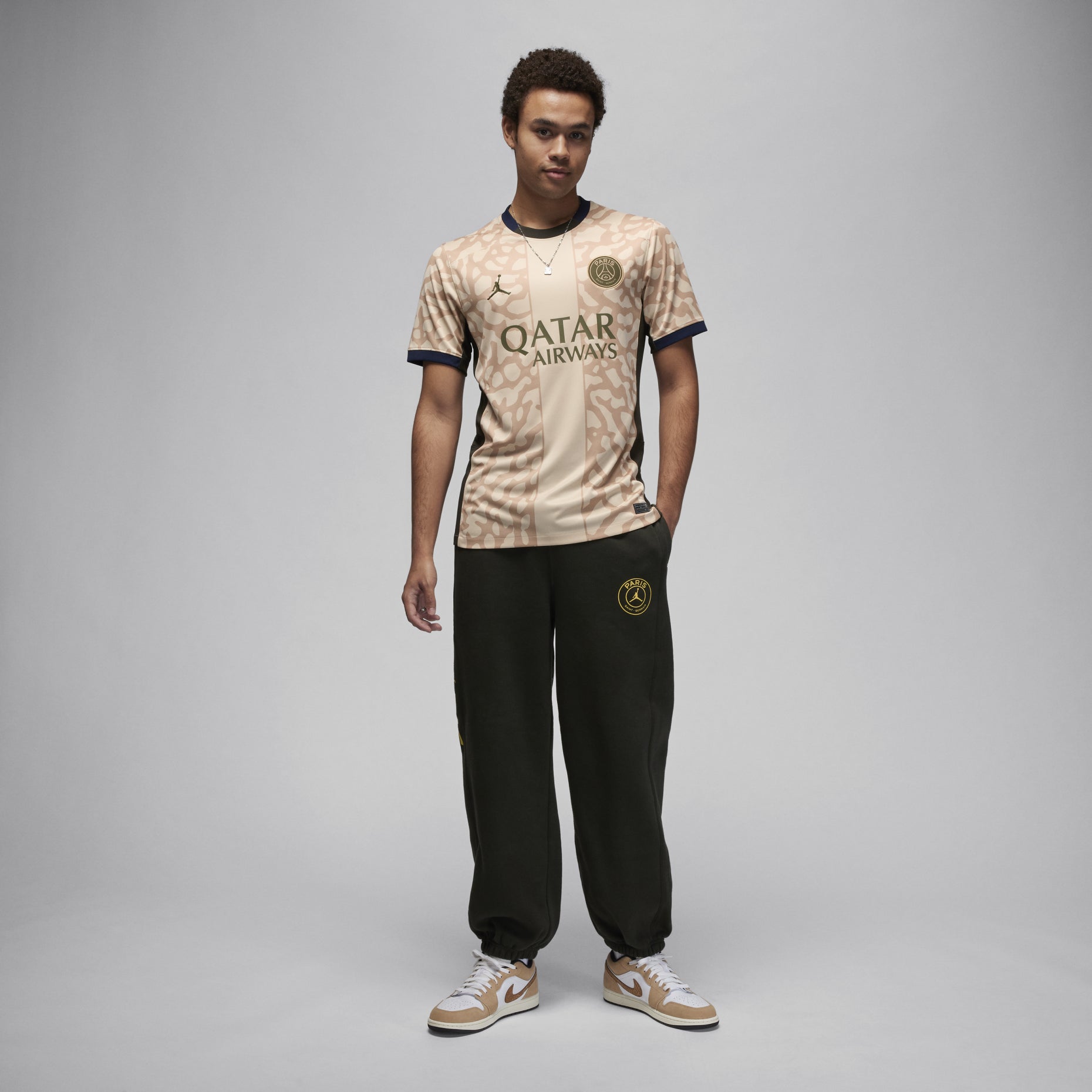 Air Jordan Paris Saint-Germain 23/24 Stadium Fourth Jersey 'Khaki Beige' FD6504-201