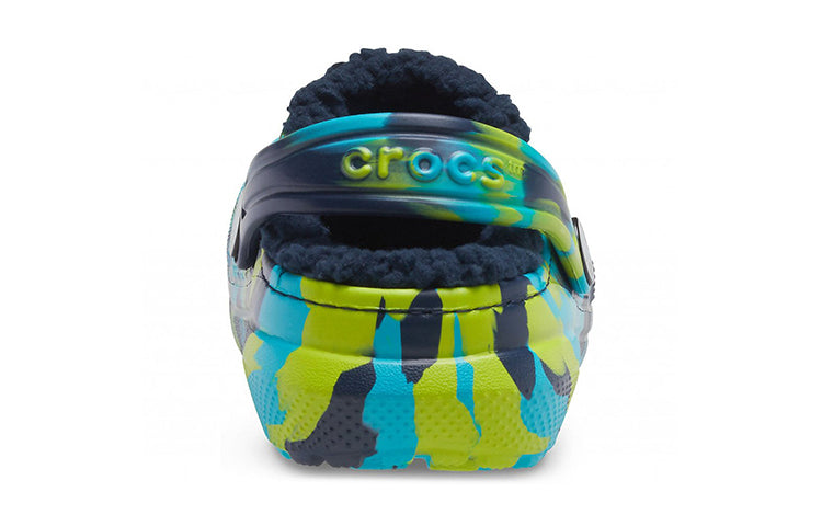 (GS) Crocs Classic Lined Marbled Clogs 'Blue Tie Dye' 207238-4HQ
