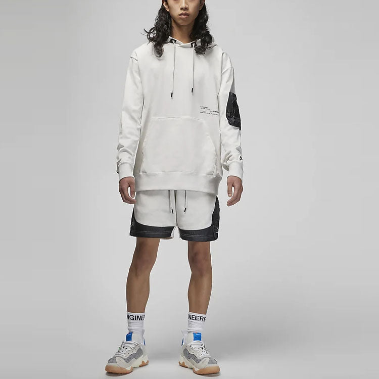 Air Jordan Contrasting Colors Loose Lacing Woven Casual Sports Shorts White DM1862-030