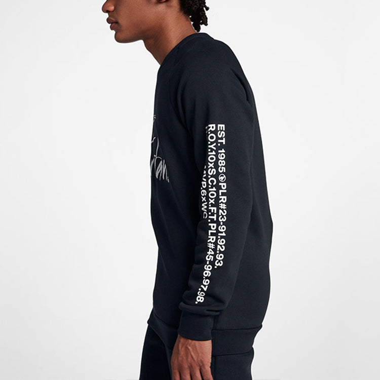 Air Jordan Sportswear Greatest Fleece Lined Round Neck Pullover Black AV6003-010