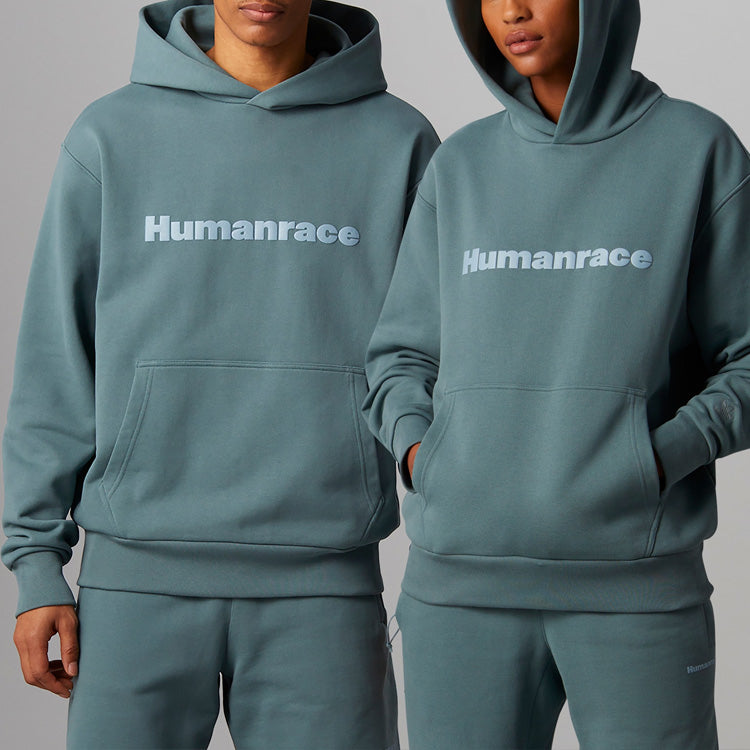 adidas x Pharrell Humanrace Logo Hoodie 'Blue Grey' HI2959
