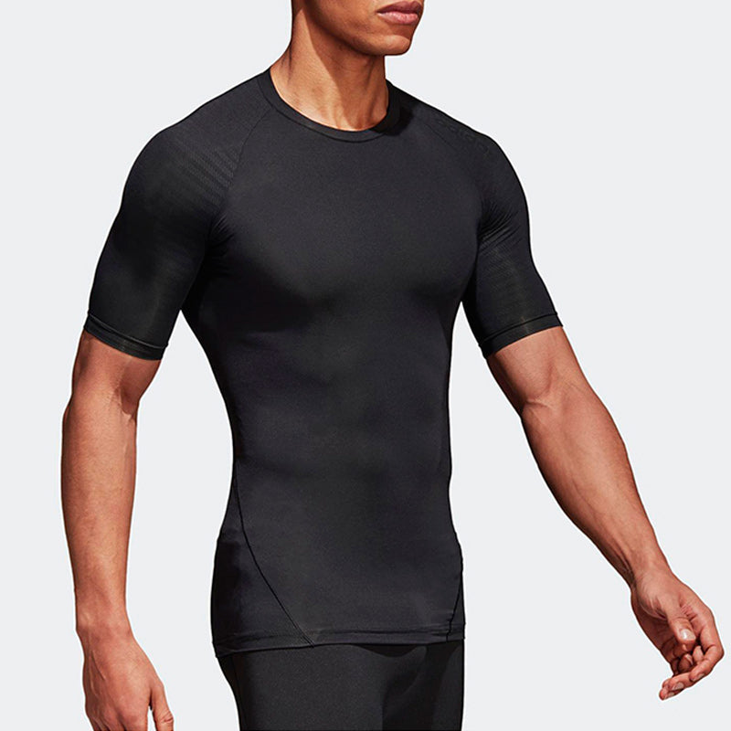 adidas Ask Tec Tee Ss Tight Gym Sports Short Sleeve Black CF7171