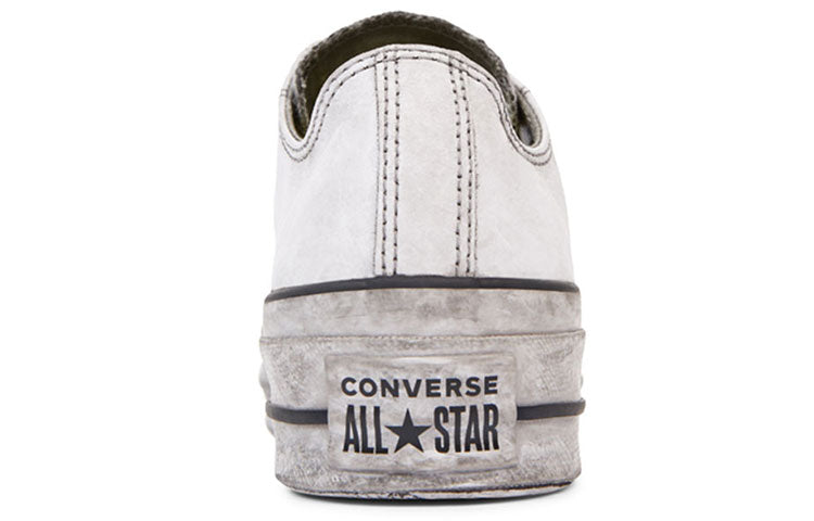 (WMNS) Converse Chuck Taylor All Star Leather Smoke Platform Low Top Retro Pure White 562911C