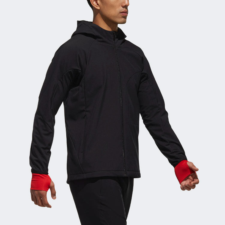 adidas Wk Shell Jk Casual Sports Woven Hooded Jacket Black CZ2173