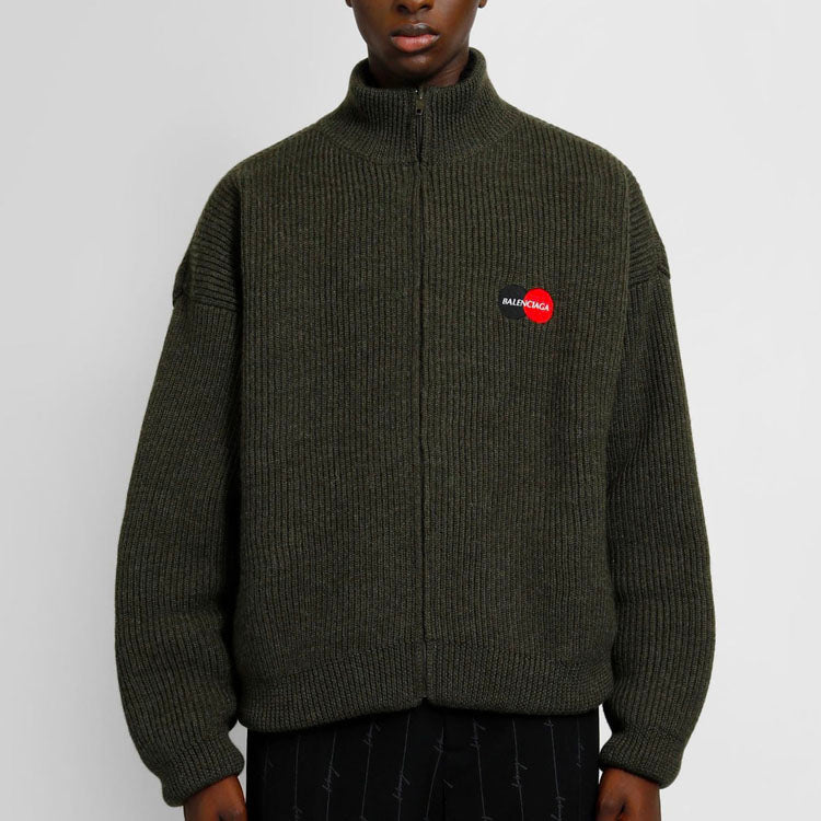 Balenciaga Reversible Fleeece Zip Up Jacket 'Green' 625931T15712863