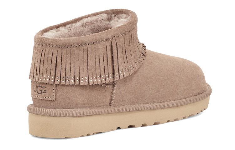 (WMNS) UGG Ultra Mini Fringe Bling 'Beige' 1121576-BCHW