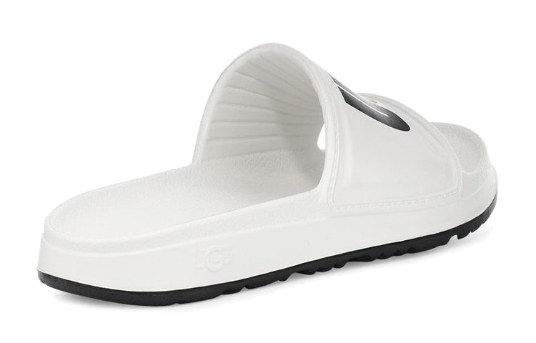 (WMNS) UGG Wilcox Slide Minimalistic Cozy Thick Sole White 1113457-WHT