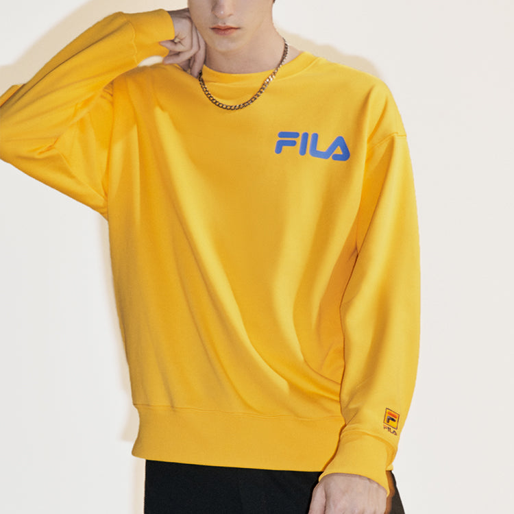FILA FUSION Alphabet Logo Printing Sports Pullover Unisex Yellow T11U038205A-YE