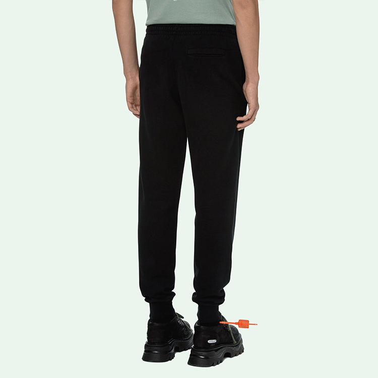 Men's Off-White SS21 Logo Black Sports Pants/Trousers/Joggers OMCH033R21FLE0011001