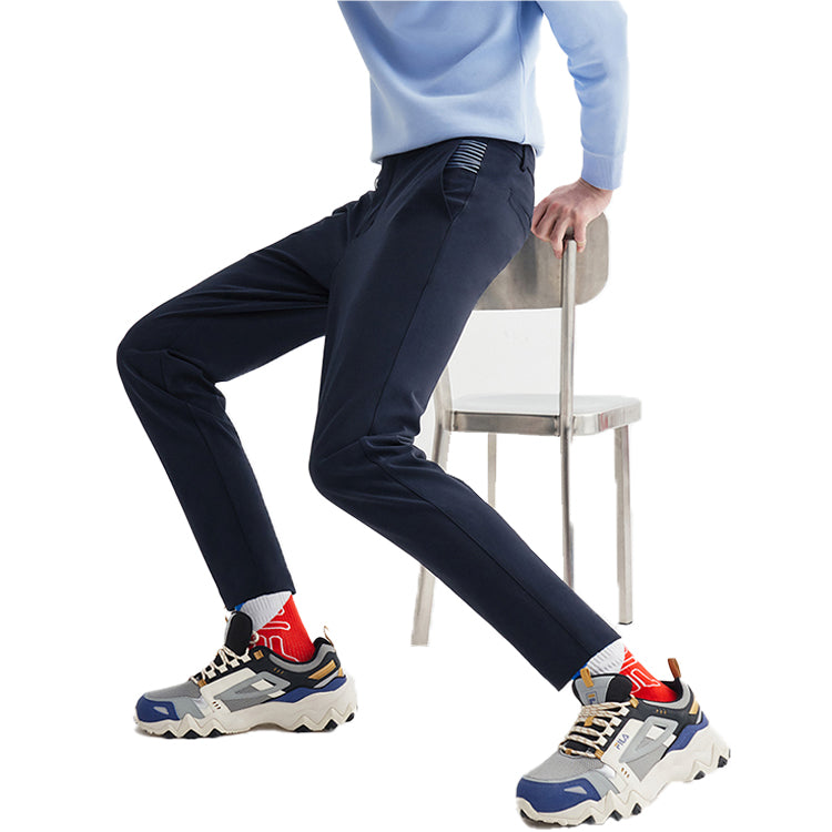 FILA White Special Knit Breathable Casual Pants Blue F51M028601F-NV