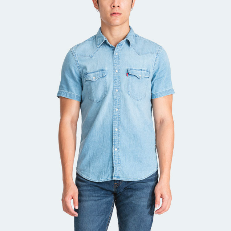 Men's Levis Pocket Denim Short Sleeve Shirt Denim 86626-0001