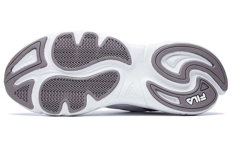 (WMNS) FILA White Line Low-Top Running Shoes White/Purple F52W031109FWP