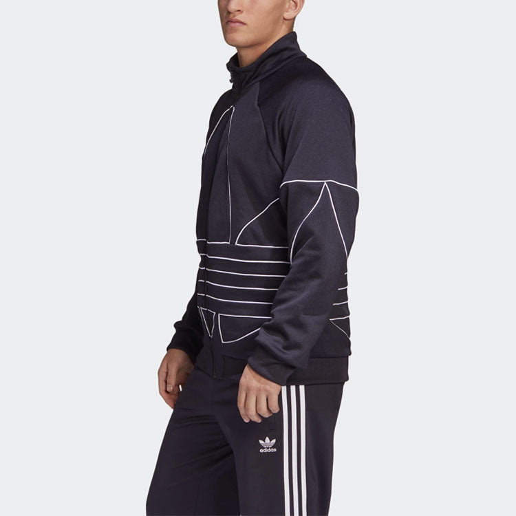 adidas originals Large Stand Collar Casual Sports Jacket Black GE0810