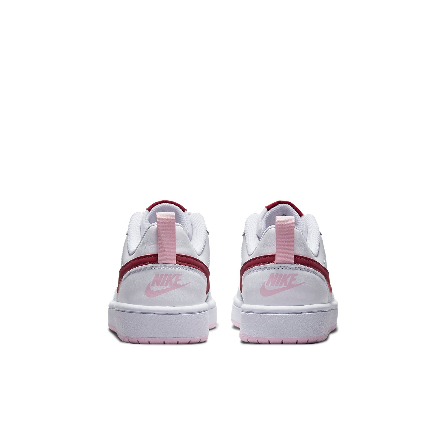 (GS) Nike Court Borough Low 2 'White Dark Beetroot' BQ5448-120