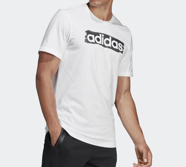 adidas Alphabet Logo Sports Short Sleeve White DV3050