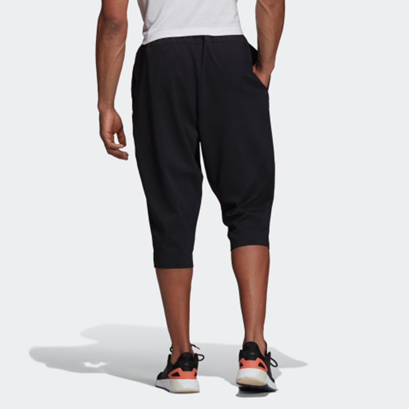 Men's adidas E Pln 3/4 Wvn Woven Cone Training Running Sports Cropped Pants/Trousers Black DQ3107