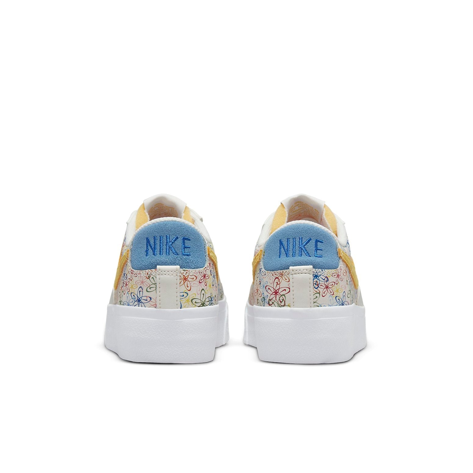 (WMNS) Nike Blazer Low Platform 'White Blue Yellow' DV3210-100