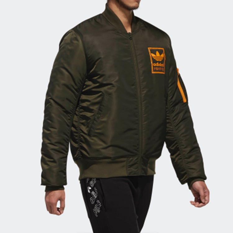 adidas Neo GRAPHICS BOMBER Army Green Mens Running Jas Sport Kleding Wind-proof Hoodies Comfortable DN8054
