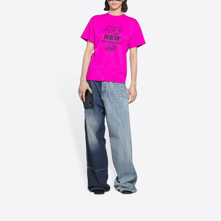 Balenciaga FW21 Short Sleeve Pink Red 661705TKVE16817