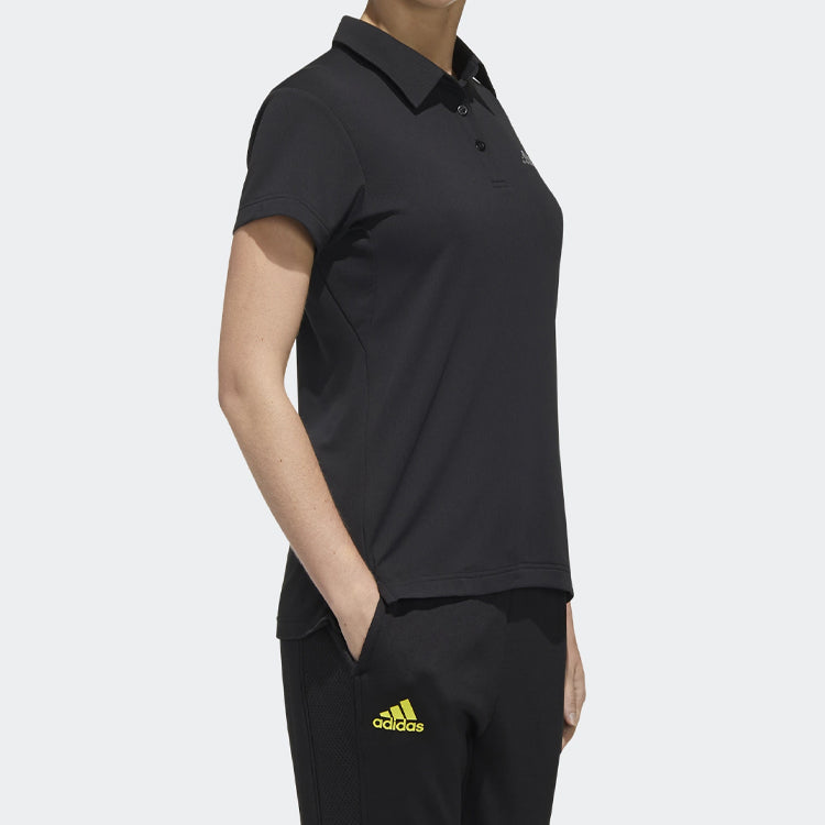 (WMNS) adidas Tennis Sports Black Polo Shirt FK1385