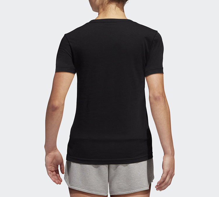 (WMNS) adidas Alphabet logo Short Sleeve Black DV3025