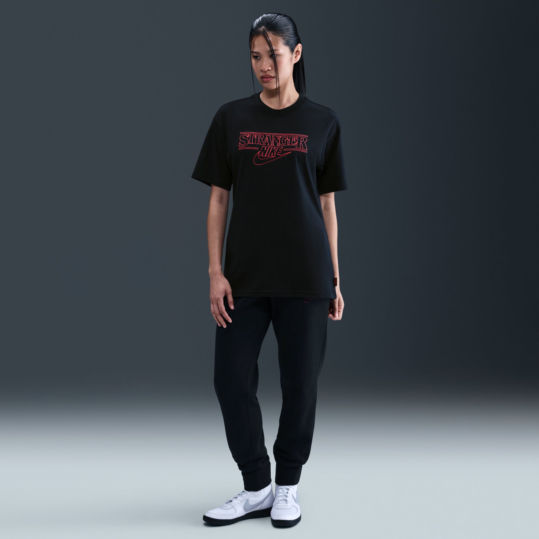 Nike x Stranger Things T-Shirt 'Black' IB8056-010