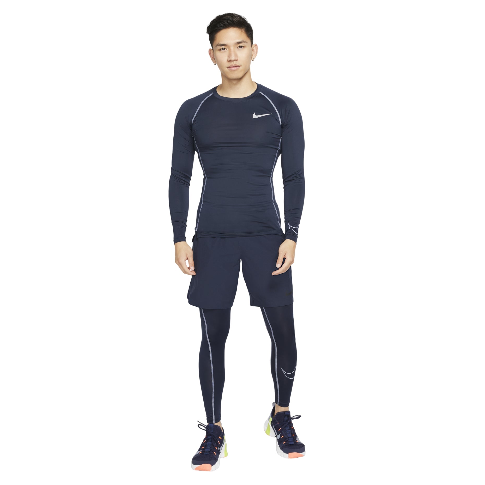 Nike Pro Dri-fit Athleisure Casual Sports Round Neck Long Sleeves Purple DD1991-451